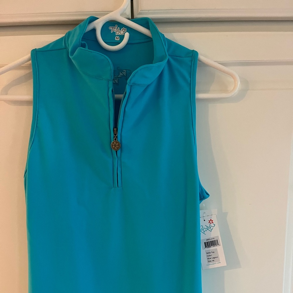 Tzu Tzu Women's Bella Sleeveless Top, color Blue Lagoon